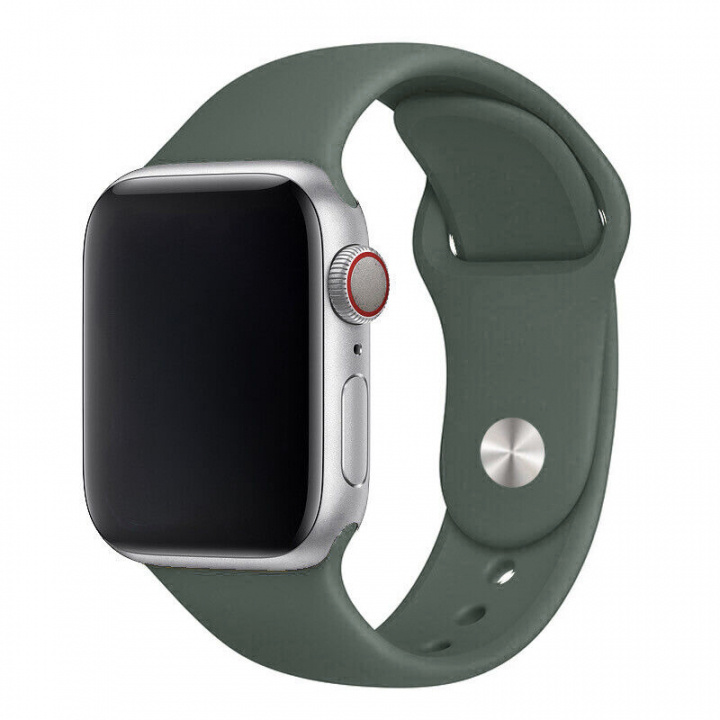 Silikonarmband till Apple Watch 42/44mm, Skogsgrön ryhmässä ÄLYPUHELIMET JA TABLETIT / Urheilu, koti ja vapaa-aika / Apple Watch & tarvikkeet / Tarvikkeet @ TP E-commerce Nordic AB (A21247)