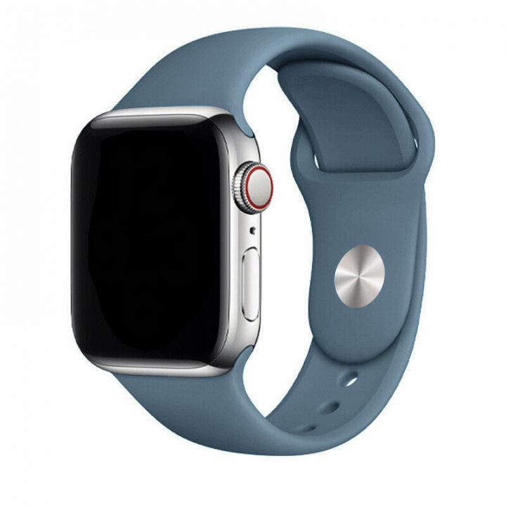 Silikonarmband till Apple Watch 42/44mm, Blågrå ryhmässä ÄLYPUHELIMET JA TABLETIT / Urheilu, koti ja vapaa-aika / Apple Watch & tarvikkeet / Tarvikkeet @ TP E-commerce Nordic AB (A21297)