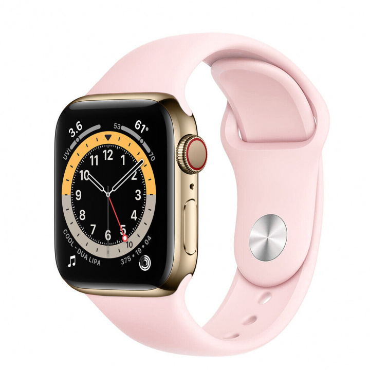 Silikonarmband till Apple Watch 38/40mm, Rosa ryhmässä ÄLYPUHELIMET JA TABLETIT / Urheilu, koti ja vapaa-aika / Apple Watch & tarvikkeet / Tarvikkeet @ TP E-commerce Nordic AB (A22080)