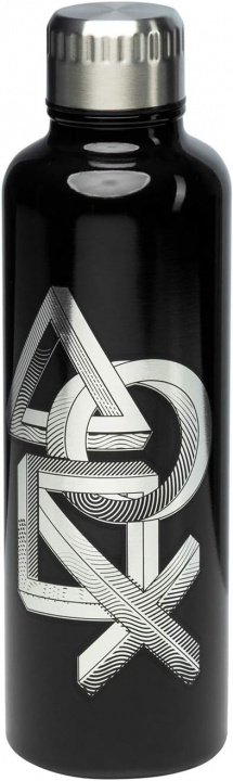 Paladone PlayStation Metal Water Bottle, Svart ryhmässä KODINELEKTRONIIKKA / Pelikonsolit & Tarvikkeet / Sony PlayStation 5 @ TP E-commerce Nordic AB (A22095)