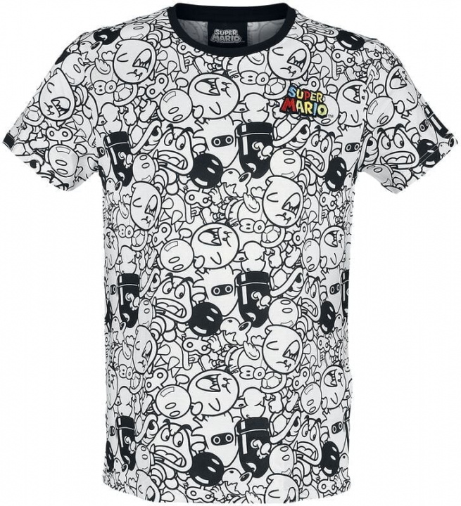 Difuzed Super Mario AOP Villain Men\'s T-shirt, M ryhmässä URHEILU, VAPAA-AIKA JA HARRASTUS / Tarvikkeet / T-paidat @ TP E-commerce Nordic AB (A22125)
