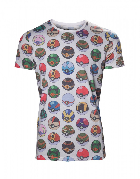 Bioworld Pokémon Pokéboll T-shirt, XS ryhmässä URHEILU, VAPAA-AIKA JA HARRASTUS / Tarvikkeet / T-paidat @ TP E-commerce Nordic AB (A22168)