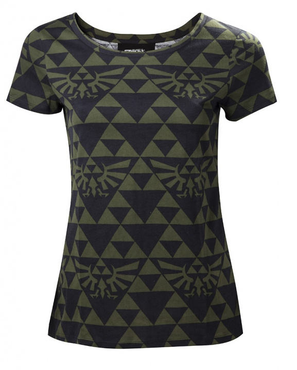 Zelda - Vihreä Musta Hyrule Naisten T-paita, S ryhmässä URHEILU, VAPAA-AIKA JA HARRASTUS / Tarvikkeet / T-paidat @ TP E-commerce Nordic AB (A22169)