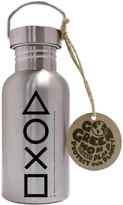 GB Eye Teräspullo PlayStation-kuvakkeilla 500ml ryhmässä URHEILU, VAPAA-AIKA JA HARRASTUS / Ulkoilu / Termos- ja vesipullot @ TP E-commerce Nordic AB (A22369)