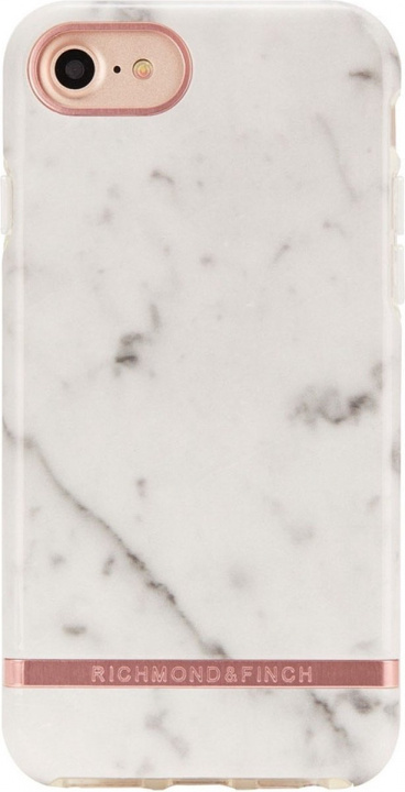 Richmond & Finch iPhone 7/8/SE2 Case, White Marble ryhmässä ÄLYPUHELIMET JA TABLETIT / Puhelimen suojakotelo / Apple / iPhone SE (2nd gen & 3rd gen) / Kuoret @ TP E-commerce Nordic AB (A22388)