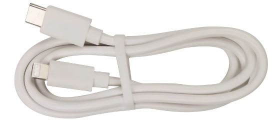 Cable USB-C - Lightning, 2.4A, 1m, White ryhmässä ÄLYPUHELIMET JA TABLETIT / Laturit & Kaapelit / Kaapelit / Lightning kaapelit @ TP E-commerce Nordic AB (A22392)