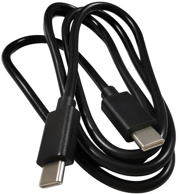 Cable USB-C - USB-C, 3A, 1m, Black ryhmässä ÄLYPUHELIMET JA TABLETIT / Laturit & Kaapelit / Kaapelit / Tyyppi C -kaapelit @ TP E-commerce Nordic AB (A22401)