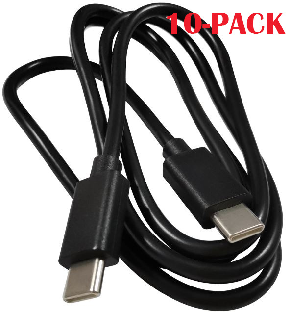 10-PAKKAUS USB-C-kaapeli - USB-C, 3A, 1m, musta ryhmässä ÄLYPUHELIMET JA TABLETIT / Laturit & Kaapelit / Kaapelit / Tyyppi C -kaapelit @ TP E-commerce Nordic AB (A22401PKT10)