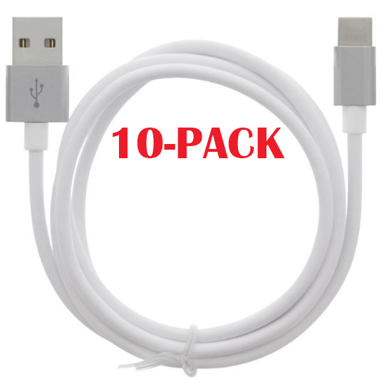 10-PACK kaapeli USB-A - USB-C 2.4A, 1m, valkoinen ryhmässä ÄLYPUHELIMET JA TABLETIT / Laturit & Kaapelit / Kaapelit / Tyyppi C -kaapelit @ TP E-commerce Nordic AB (A22405PKT10)