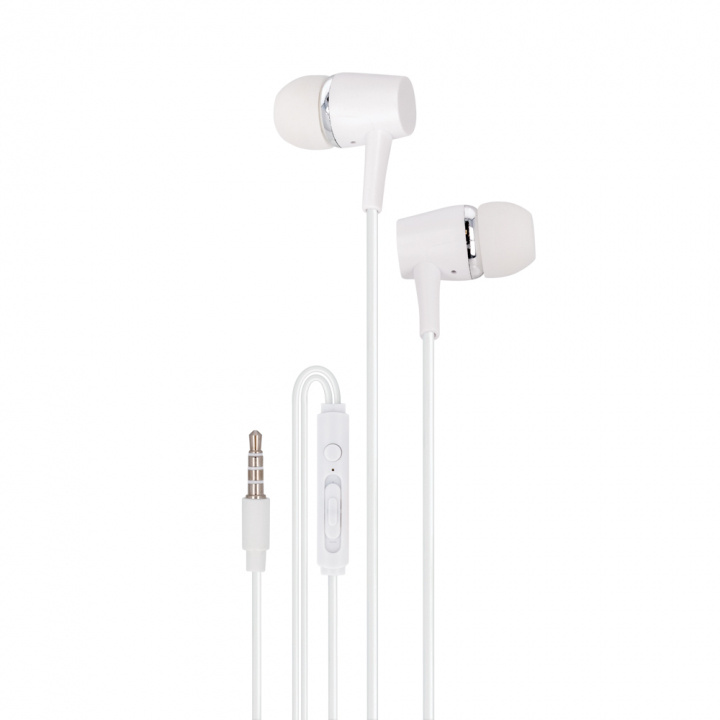 Setty Langalliset kuulokkeet 3.5mm, valkoinen ryhmässä KODINELEKTRONIIKKA / Ääni & Kuva / Kuulokkeet & Tarvikkeet / Kuulokkeet @ TP E-commerce Nordic AB (A22497)