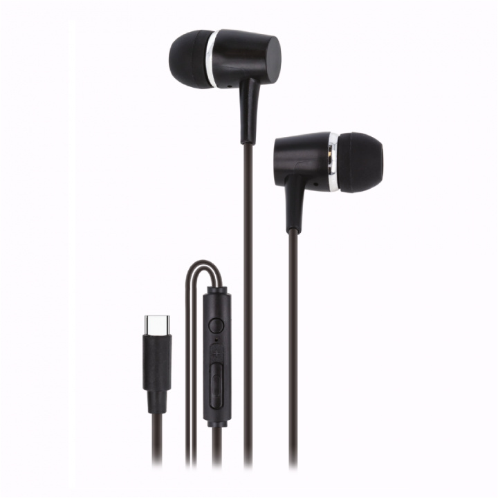 Setty SPD-C-21 langalliset kuulokkeet USB-C, musta ryhmässä KODINELEKTRONIIKKA / Ääni & Kuva / Kuulokkeet & Tarvikkeet / Kuulokkeet @ TP E-commerce Nordic AB (A22499)