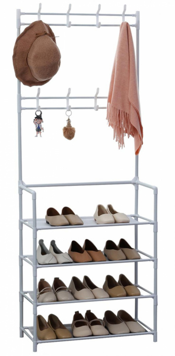 Herzberg Vaatetanko ja kenkäteline - 60x155cm ryhmässä KOTI, TALOUS JA PUUTARHA / Sisustus / Säilytys @ TP E-commerce Nordic AB (A22611)
