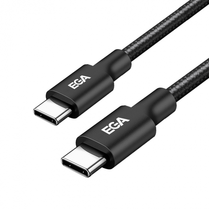 Pikalataus USB-C ja USB-C 6A 240W, 2 m, musta ryhmässä ÄLYPUHELIMET JA TABLETIT / Laturit & Kaapelit / Kaapelit / Tyyppi C -kaapelit @ TP E-commerce Nordic AB (A22623)
