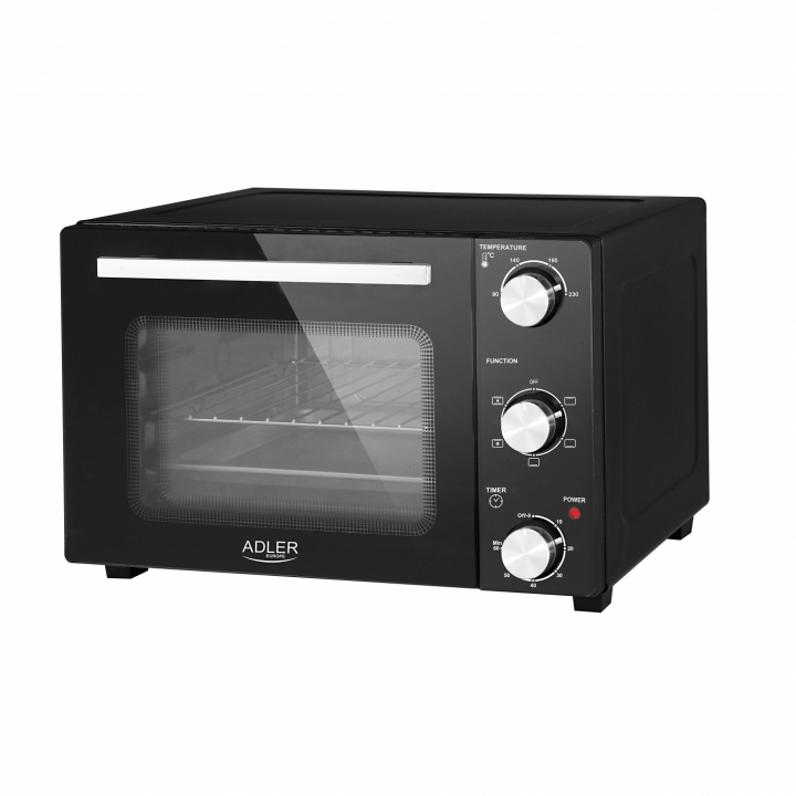 Adler AD 6024 Mini-uuni 22L, musta ryhmässä KOTI, TALOUS JA PUUTARHA / Kodinkoneet / Pöytäliedet ja keittolevyt @ TP E-commerce Nordic AB (A22652)
