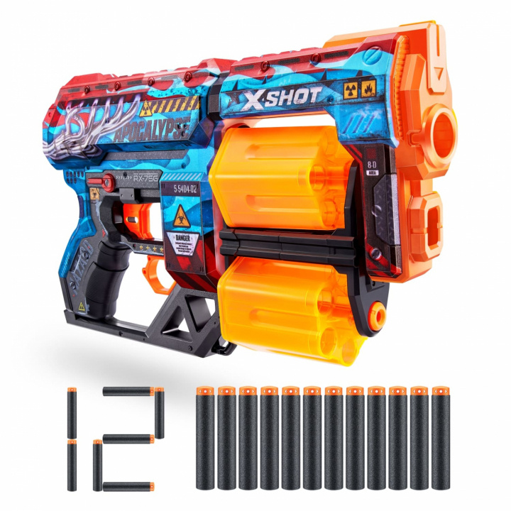 Zuru X-Shot Skins Dread Apocalypse, sininen ryhmässä LELUT, TUOTTEET LAPSILLE JA VAUVOILLE / Leikkikalut, Askartelu &Pelit / Toimintapeli @ TP E-commerce Nordic AB (A22718)