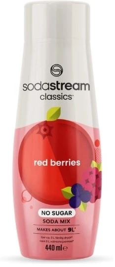 Sodastream Punaiset marjat ilman sokeria 440ml, tuottaa noin 9 litraa valmista juomaa ryhmässä KOTI, TALOUS JA PUUTARHA / Kodinkoneet / Vesi ja mehu / Hiilihapotuslaitteet / Mausteet @ TP E-commerce Nordic AB (A22815)