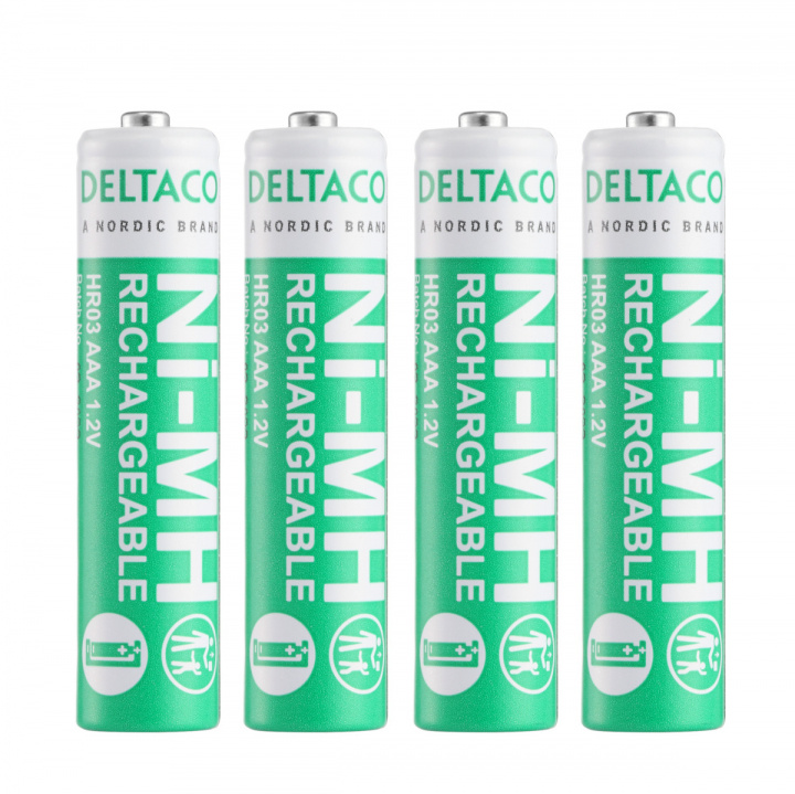 DELTACO Ultimate Ni-Mh ladattava, LR03/AAA-koko, 750mAh, 4-pack(SG) ryhmässä KODINELEKTRONIIKKA / Paristot & Laturit / Ladattavat paristot / AAA @ TP E-commerce Nordic AB (A22871)