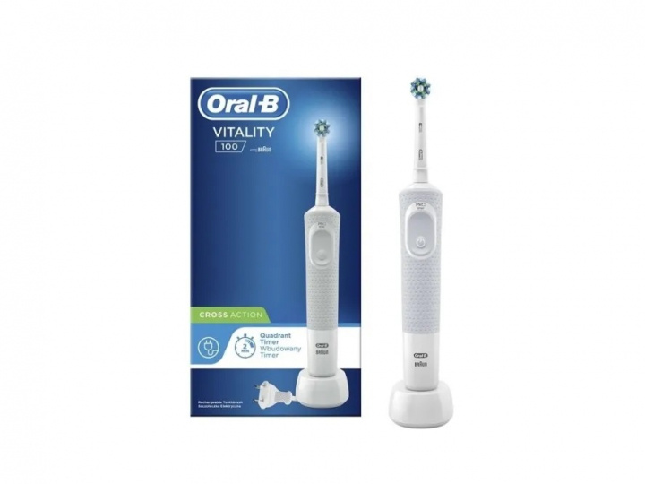 Oral-B Vitality Starter Pack White ryhmässä KAUNEUS JA TERVEYS / Suunhoito / Sähköhammasharjat @ TP E-commerce Nordic AB (A22893)