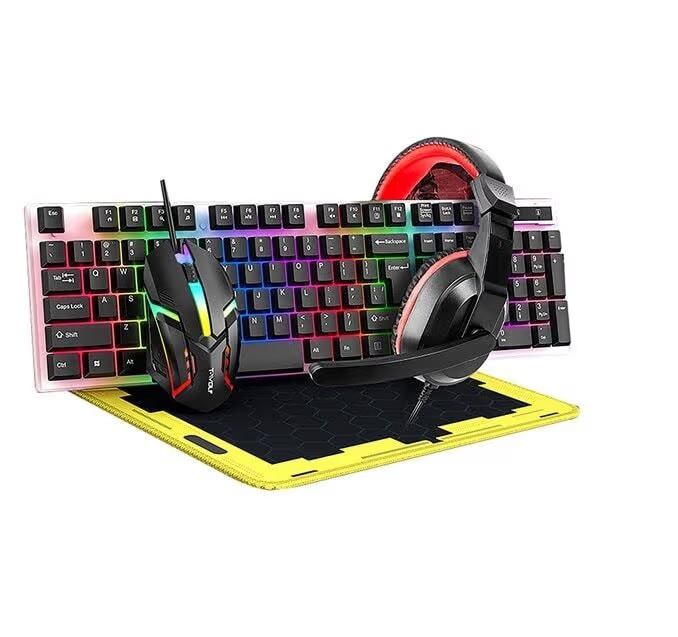 United GCS2491 Gaming Combo Set - Keyboard, Mouse, Mouse pad & Headset ryhmässä TIETOKOONET & TARVIKKEET / GAMING / Näppäimistöt @ TP E-commerce Nordic AB (A22899D)