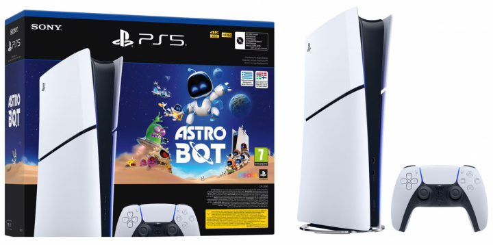 Sony PlayStation 5 Slim Digital Edition + Astro Bot (PS5) ryhmässä KODINELEKTRONIIKKA / Pelikonsolit & Tarvikkeet / Sony PlayStation 5 / Pelikonsolit @ TP E-commerce Nordic AB (A22937)