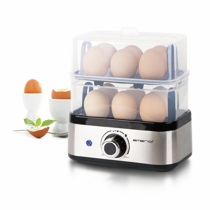Emerio EB-13274 Äggkokare 12 ägg ryhmässä KOTI, TALOUS JA PUUTARHA / Kodinkoneet / Riisi- ja kananmunankeitin @ TP E-commerce Nordic AB (A22966)