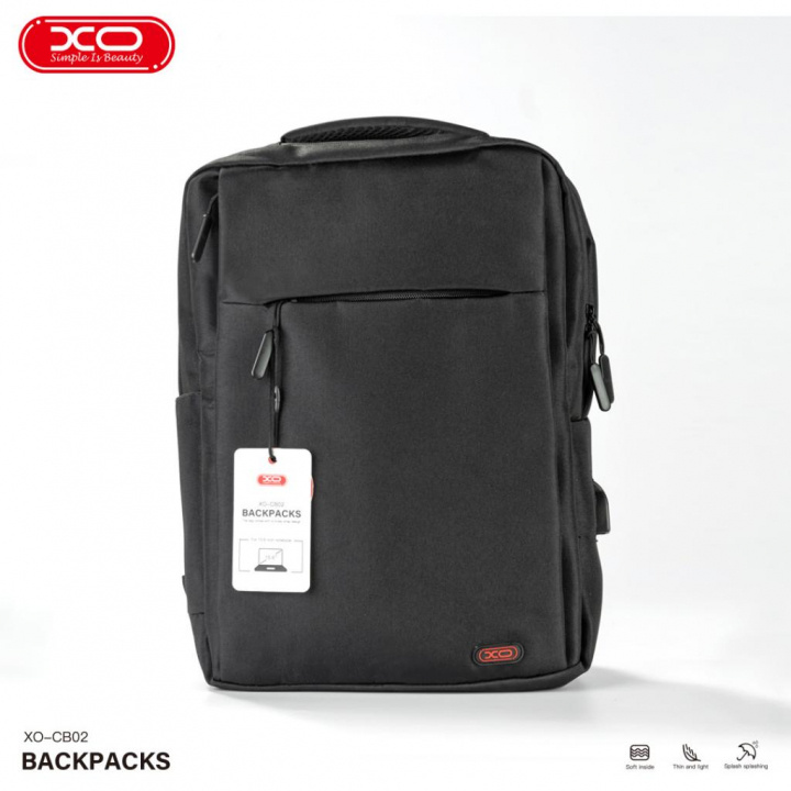  XO Laptop backpack 17” black ryhmässä TIETOKOONET & TARVIKKEET / Kannettavat tietokoneet & tarvikkeet / Laukut & Suojat / Tietokonereput @ TP E-commerce Nordic AB (A22972)