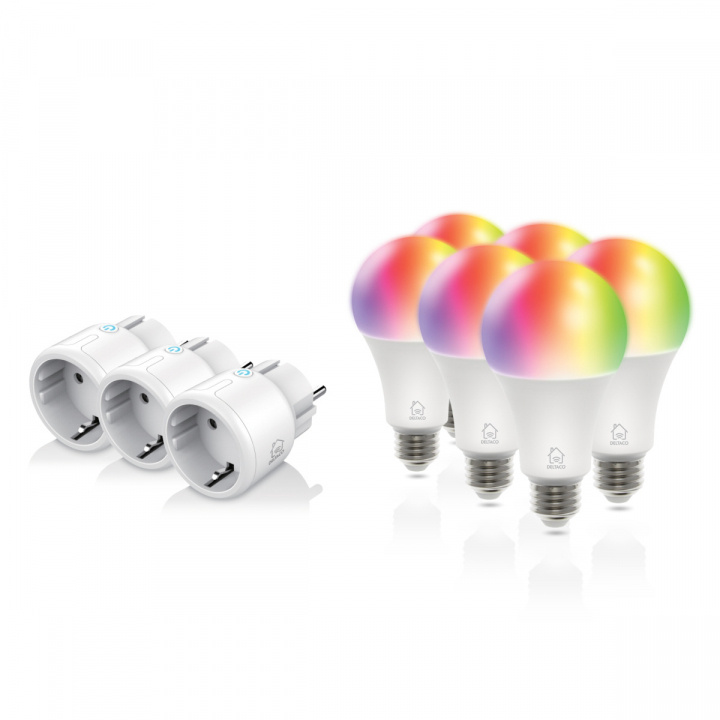DELTACO SMART HOME Start kit 3x mini-strömbrytare och 6x RGB-lampor ryhmässä KOTI, TALOUS JA PUUTARHA / Älykodit / Älykäs valaistus @ TP E-commerce Nordic AB (A22983)