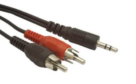 3,5 mm äänikaapeli naaras - 2x RCA uros 1,5 m ryhmässä KODINELEKTRONIIKKA / Kaapelit & Sovittimet / RCA / Sovittimet @ TP E-commerce Nordic AB (A23001)