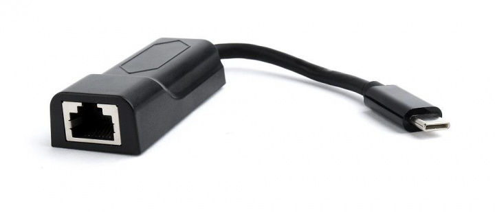 Gembird USB-C Gigabit Ethernet adapter - Svart ryhmässä TIETOKOONET & TARVIKKEET / Verkko / Verkkokortti / USB @ TP E-commerce Nordic AB (A23027)