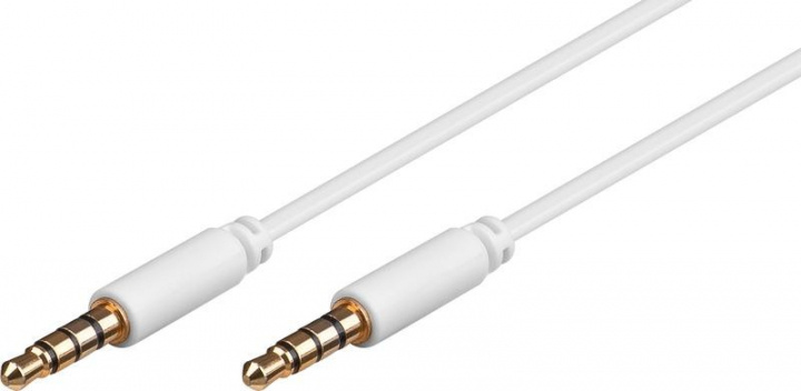 Kullatut äänikaapelit 3,5 mm uros - 3,5 mm uros, 2 m ryhmässä KODINELEKTRONIIKKA / Kaapelit & Sovittimet / Analoginen ääni / 3.5 mm @ TP E-commerce Nordic AB (A23031)