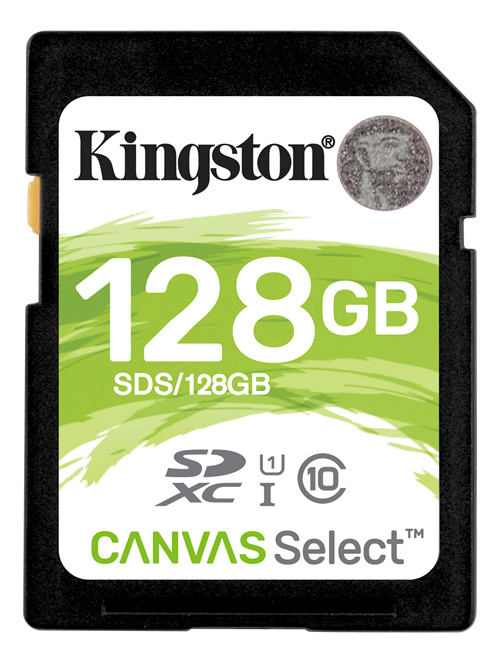 Kingston Canvas Select SDXC-kort, 128GB klass 10 ryhmässä KODINELEKTRONIIKKA / Tallennusvälineet / Muistikortit / SD/SDHC/SDXC @ TP E-commerce Nordic AB (A23044)