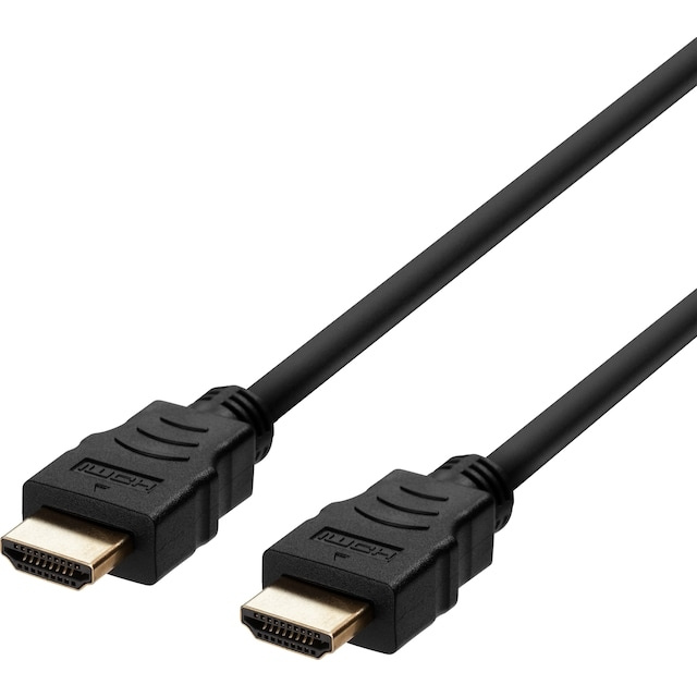 Deltaco 8K HDMI 2.1-kabel (2 m, svart) ryhmässä KODINELEKTRONIIKKA / Kaapelit & Sovittimet / HDMI / Kaapelit @ TP E-commerce Nordic AB (A23108)