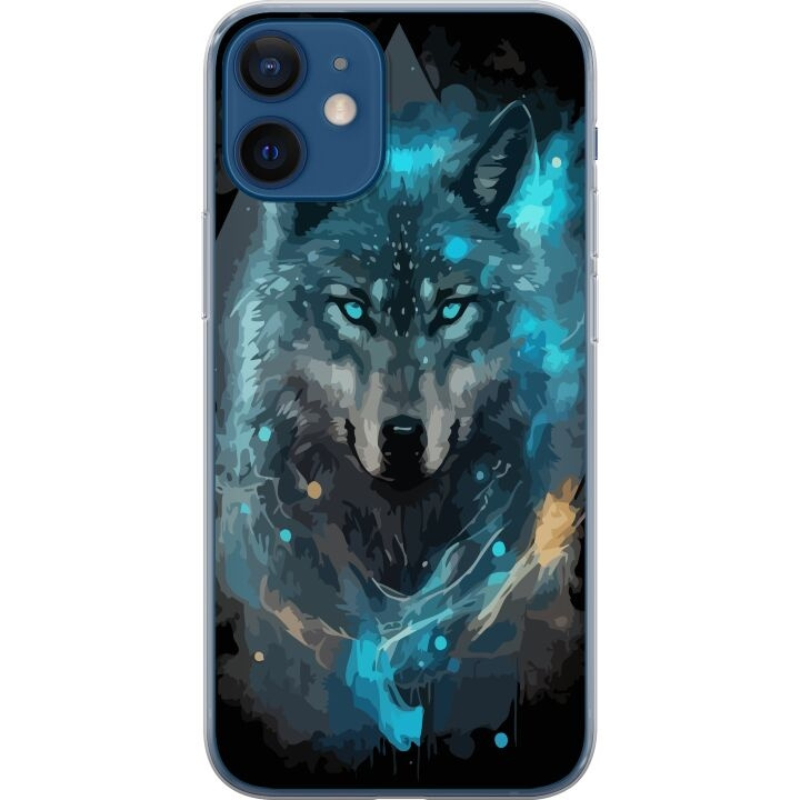 Kännykkäkuori Apple iPhone 12-laitteelle, jossa on Susi kuvio ryhmässä ÄLYPUHELIMET JA TABLETIT / Puhelimen suojakotelo / Apple / iPhone 12 @ TP E-commerce Nordic AB (A50194)