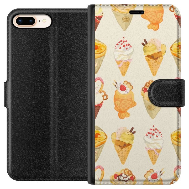 Lompakkokotelo Apple iPhone 7 Plus-laitteelle, jossa on Lasinen kuvio ryhmässä ÄLYPUHELIMET JA TABLETIT / Puhelimen suojakotelo / Apple / iPhone 7 Plus / Kotelo @ TP E-commerce Nordic AB (A51442)