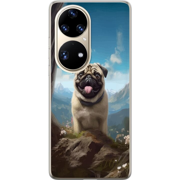 Kännykkäkuori Huawei P50 Pro-laitteelle, jossa on Iloinen Koira kuvio ryhmässä ÄLYPUHELIMET JA TABLETIT / Puhelimen suojakotelo / Huawei/Honori @ TP E-commerce Nordic AB (A53582)