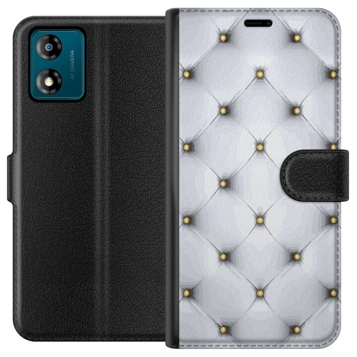 Lompakkokotelo Motorola Moto E13-laitteelle, jossa on Ylellistä kuvio ryhmässä ÄLYPUHELIMET JA TABLETIT / Puhelimen suojakotelo / Motorola @ TP E-commerce Nordic AB (A53977)