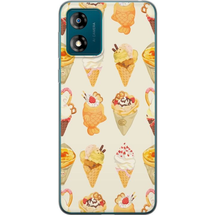Kännykkäkuori Motorola Moto E13-laitteelle, jossa on Lasinen kuvio ryhmässä ÄLYPUHELIMET JA TABLETIT / Puhelimen suojakotelo / Motorola @ TP E-commerce Nordic AB (A54001)