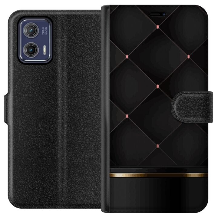 Lompakkokotelo Motorola Moto G73-laitteelle, jossa on Ylellinen linja kuvio ryhmässä ÄLYPUHELIMET JA TABLETIT / Puhelimen suojakotelo / Motorola @ TP E-commerce Nordic AB (A55382)