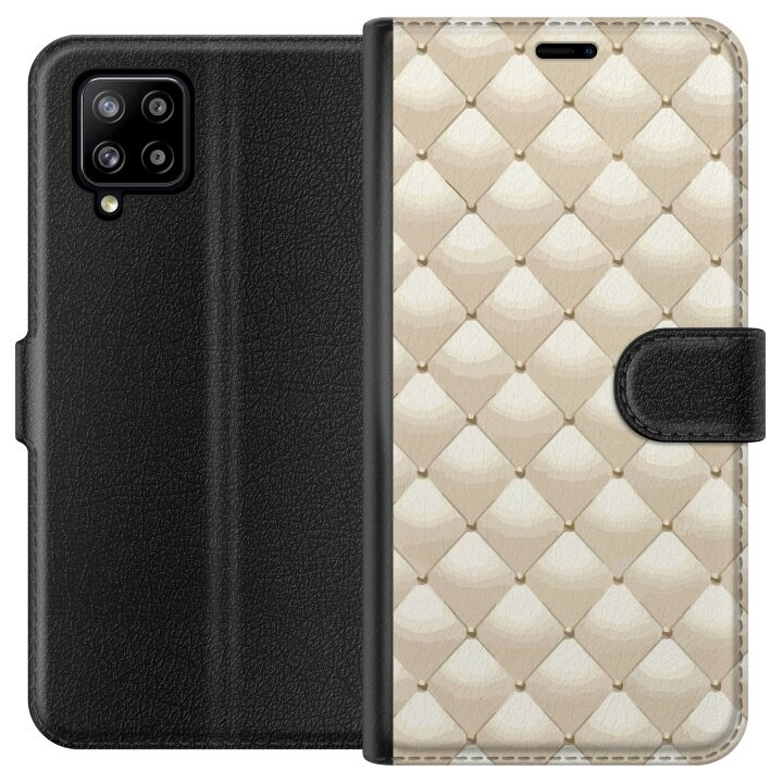 Lompakkokotelo Samsung Galaxy A42 5G-laitteelle, jossa on Kultakiilto kuvio