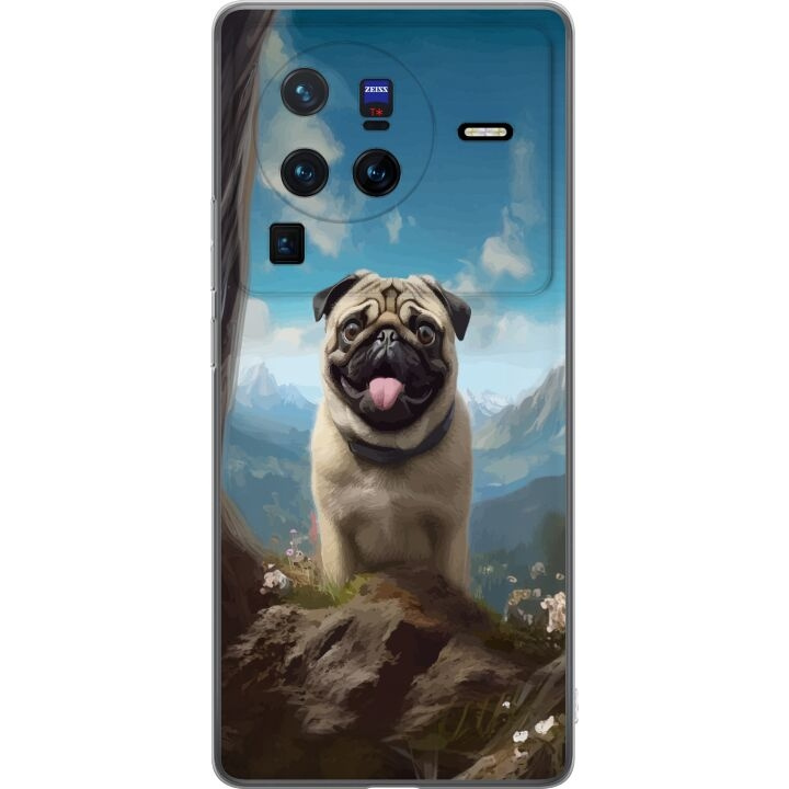 Kännykkäkuori vivo X80 Pro-laitteelle, jossa on Iloinen Koira kuvio ryhmässä ÄLYPUHELIMET JA TABLETIT / Puhelimen suojakotelo / vivo @ TP E-commerce Nordic AB (A63701)