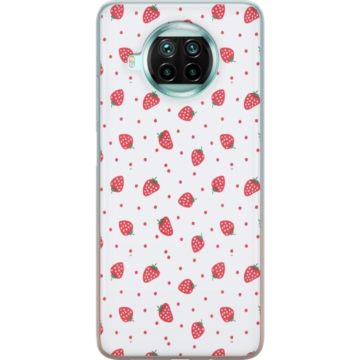 Kännykkäkuori Xiaomi Mi 10T Lite 5G-laitteelle, jossa on Mansikat kuvio ryhmässä ÄLYPUHELIMET JA TABLETIT / Puhelimen suojakotelo / Xiaomi @ TP E-commerce Nordic AB (A64672)