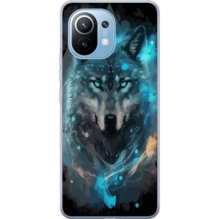 Kännykkäkuori Xiaomi Mi 11-laitteelle, jossa on Susi kuvio ryhmässä ÄLYPUHELIMET JA TABLETIT / Puhelimen suojakotelo / Xiaomi @ TP E-commerce Nordic AB (A64768)