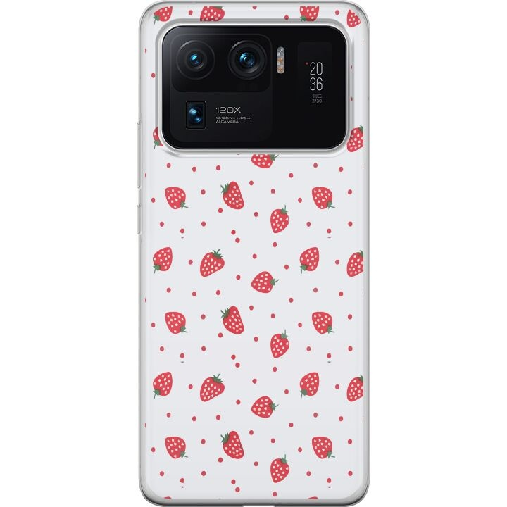 Kännykkäkuori Xiaomi Mi 11 Ultra-laitteelle, jossa on Mansikat kuvio ryhmässä ÄLYPUHELIMET JA TABLETIT / Puhelimen suojakotelo / Xiaomi @ TP E-commerce Nordic AB (A64996)