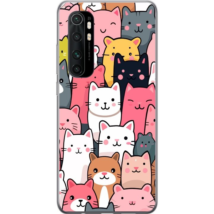 Kännykkäkuori Xiaomi Mi Note 10 Lite-laitteelle, jossa on Kissan kuviointi kuvio ryhmässä ÄLYPUHELIMET JA TABLETIT / Puhelimen suojakotelo / Xiaomi @ TP E-commerce Nordic AB (A65068)