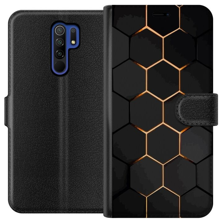 Lompakkokotelo Xiaomi Redmi 9-laitteelle, jossa on Ylellinen Kuvio kuvio ryhmässä ÄLYPUHELIMET JA TABLETIT / Puhelimen suojakotelo / Xiaomi @ TP E-commerce Nordic AB (A65652)