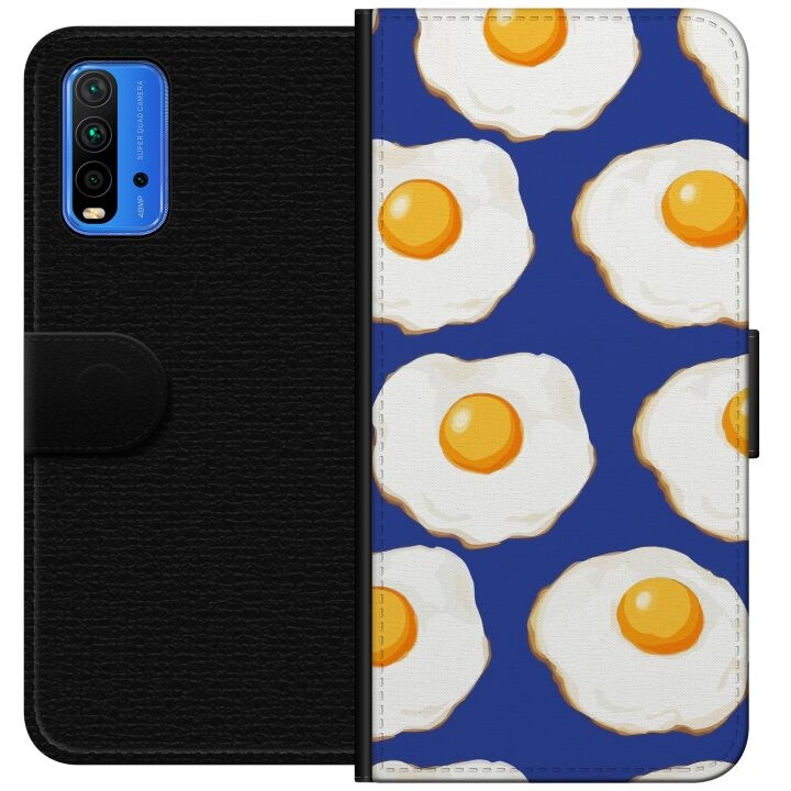 Lompakkokotelo Xiaomi Redmi Note 9 4G-laitteelle, jossa on Paistetut munat kuvio ryhmässä ÄLYPUHELIMET JA TABLETIT / Puhelimen suojakotelo / Xiaomi @ TP E-commerce Nordic AB (A66605)