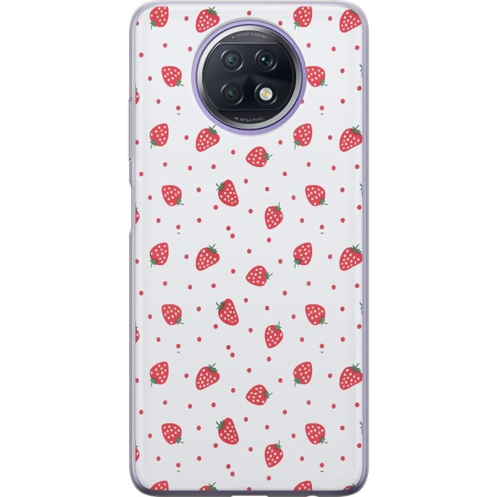 Kännykkäkuori Xiaomi Redmi Note 9T-laitteelle, jossa on Mansikat kuvio ryhmässä ÄLYPUHELIMET JA TABLETIT / Puhelimen suojakotelo / Xiaomi @ TP E-commerce Nordic AB (A66724)