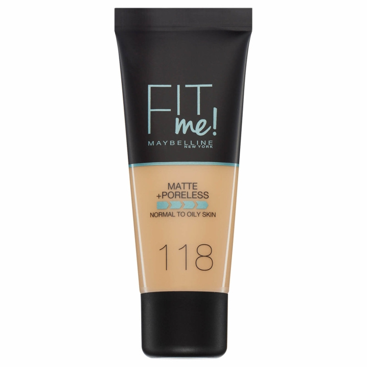 Maybelline Fit Me Matte + Poreless Foundation - 118 Nude ryhmässä KAUNEUS JA TERVEYS / Meikit / Meikit Kasvot / Meikkivoide @ TP E-commerce Nordic AB (C00075)