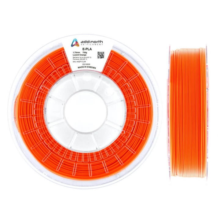 ADDNORTH E-PLA 1.75mm 750g Lucent Orange ryhmässä TIETOKOONET & TARVIKKEET / Tulostimet & Tarvikkeet / Tulostimet / 3D-tulostin & Tarvikkeet / Tillbehör @ TP E-commerce Nordic AB (C00096)