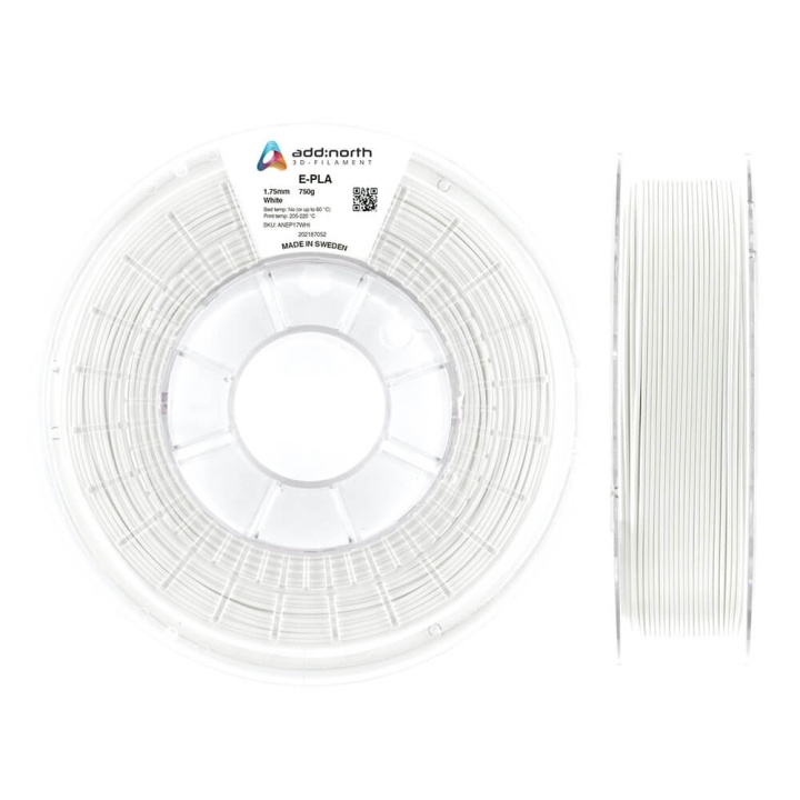 ADDNORTH E-PLA 1.75mm 750g White ryhmässä TIETOKOONET & TARVIKKEET / Tulostimet & Tarvikkeet / Tulostimet / 3D-tulostin & Tarvikkeet / Tillbehör @ TP E-commerce Nordic AB (C00103)